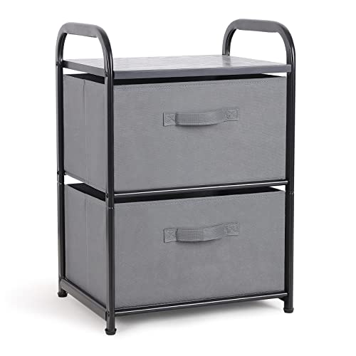 Black 3 Drawer Fabric Dresser X2802