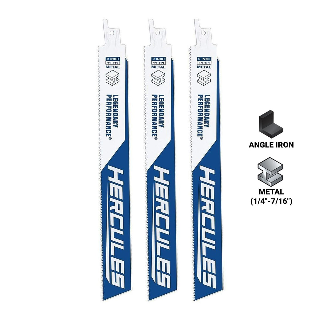 9 in. 14 TPI Bi-Metal Reciprocating Saw Blades 3-Pack Z213