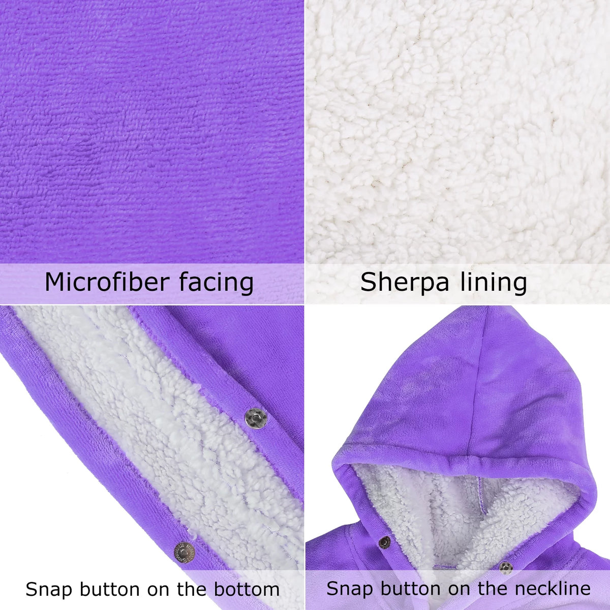 Oversized Sherpa Hoodie with Front Pocket T329