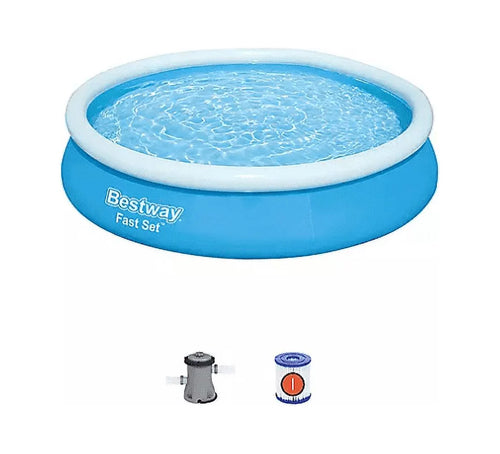12ft x 30in Round Inflatable Pool Set Z51180