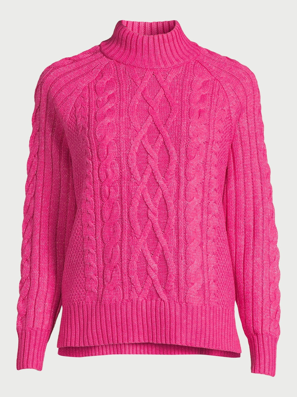 Mock Neck Cable Pullover Sweater N924273