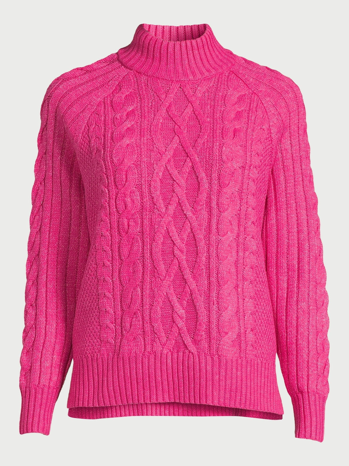 Mock Neck Cable Pullover Sweater N924273