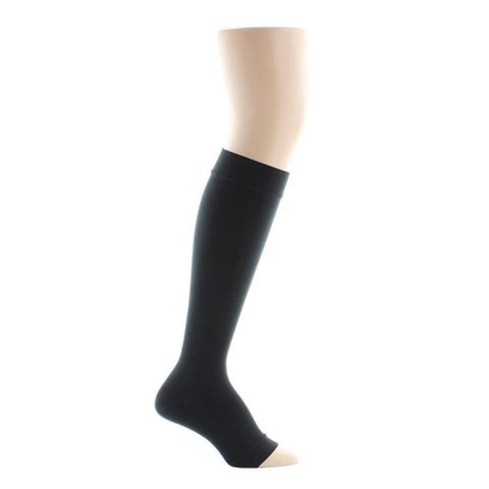 Black Open Toe Knee High H419