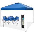 10x10ft Pop-up Canopy Tent with Wheeled Bag - Blue S3685