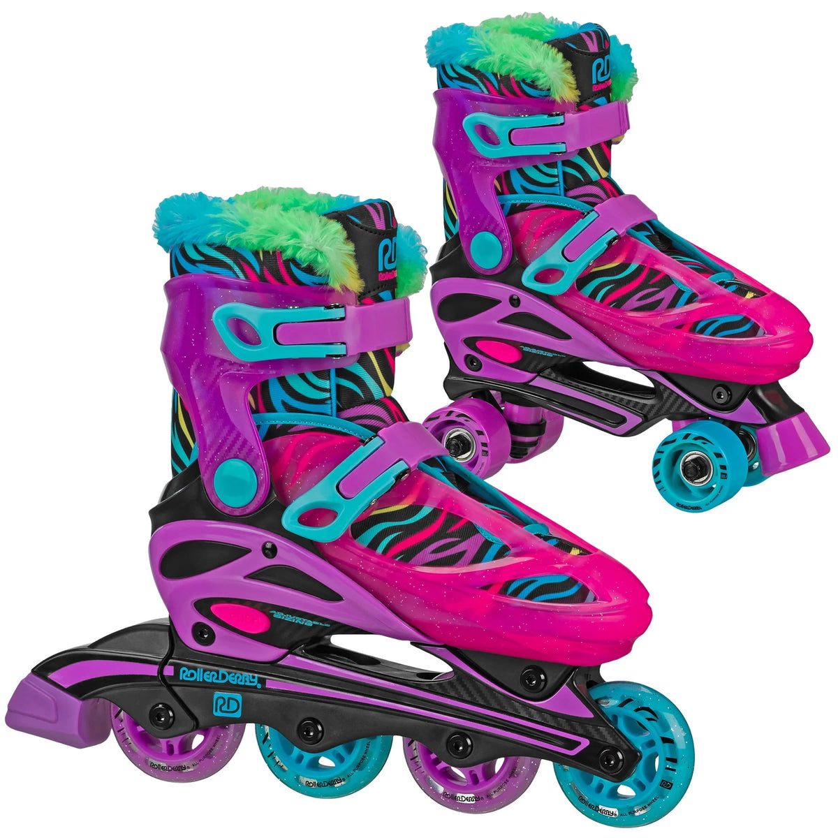 Adjustable 2-in-1 Roller and Inline Skates B24105