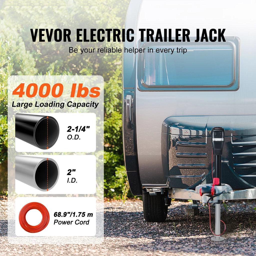 Electric Trailer Jack 4000 lbs Power Tongue Jack M81493