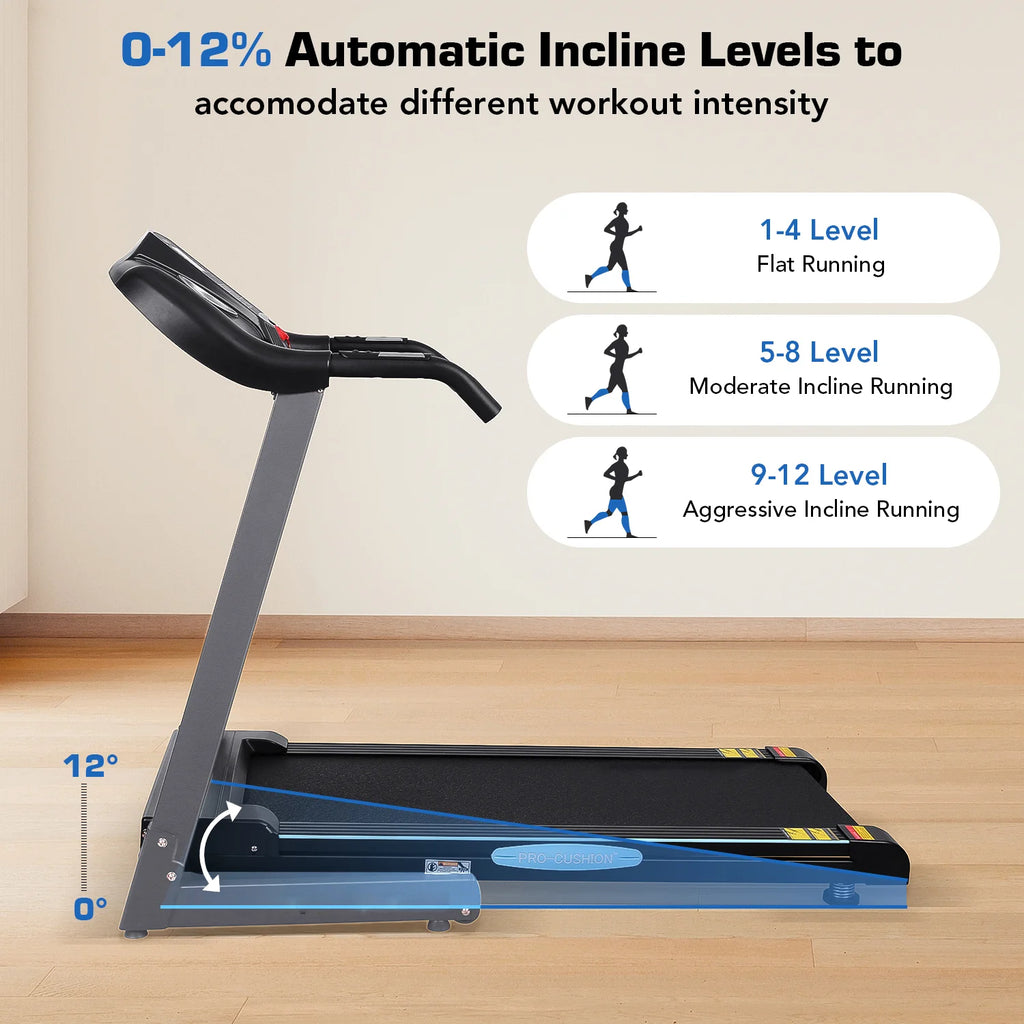 2.5 HP Folding Treadmill with 12% Auto Incline M69691