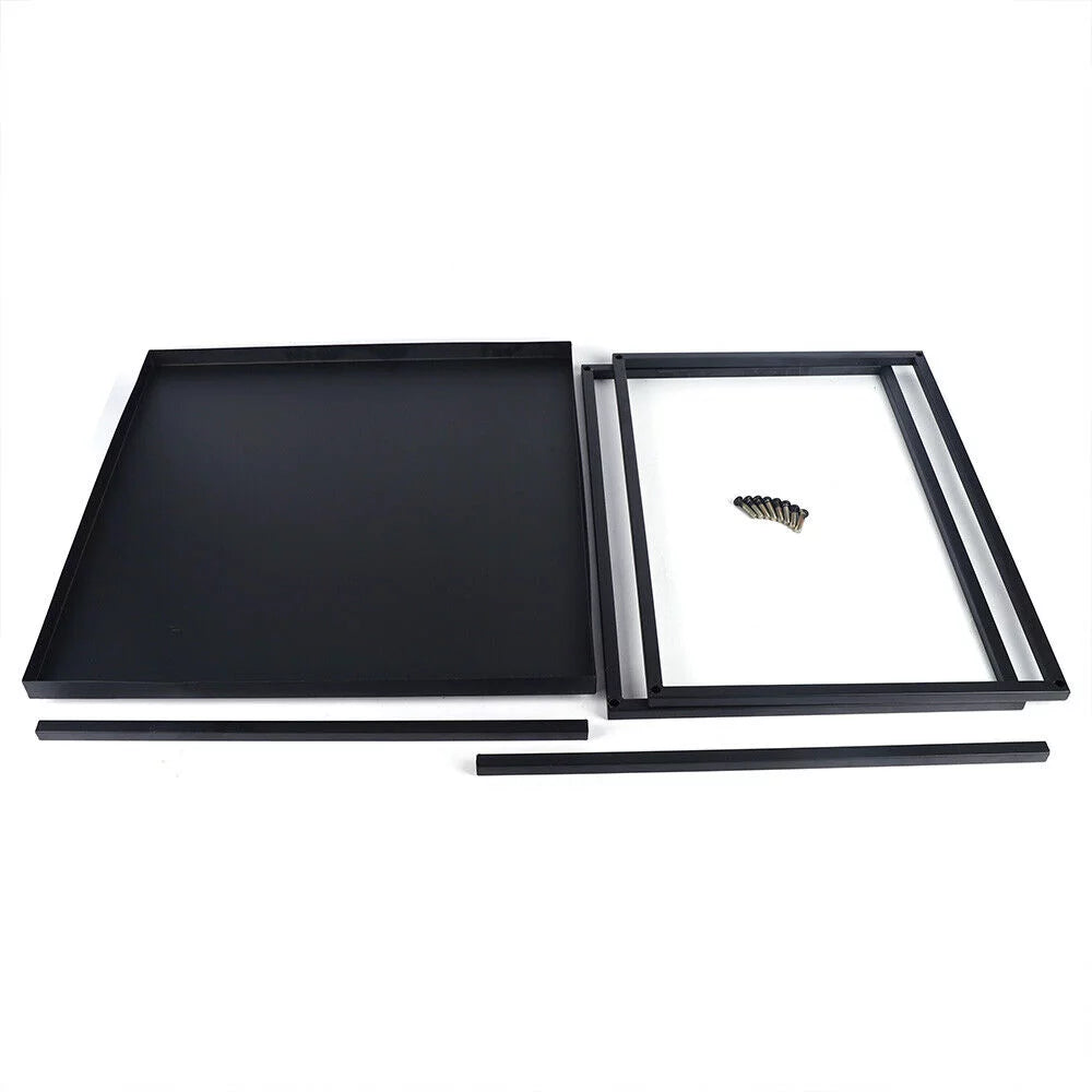 24" Black Metal Square Side Table Z4474