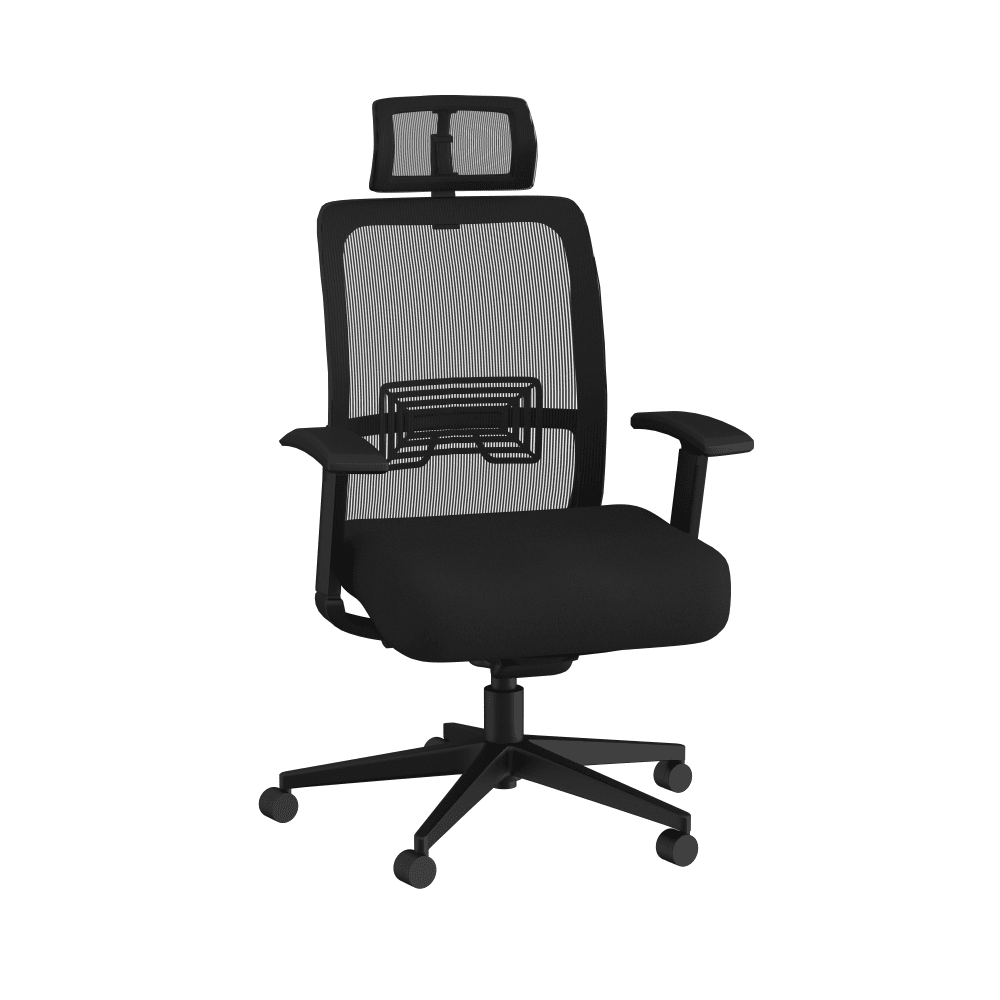 Black Mesh Task Chair with Headrest K4054