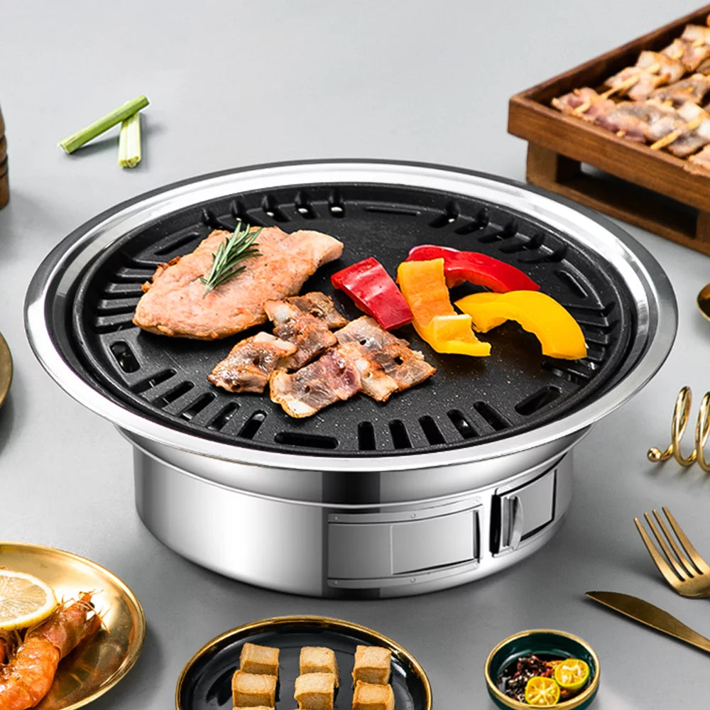Charcoal Grill Non-stick Portable Stainless Steel BBQ Stove D652009