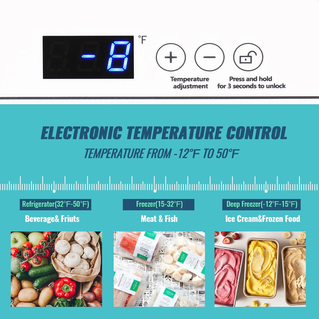 4.0 CU.FT Compact Chest Freezer with Electronic Temperature Control N5721