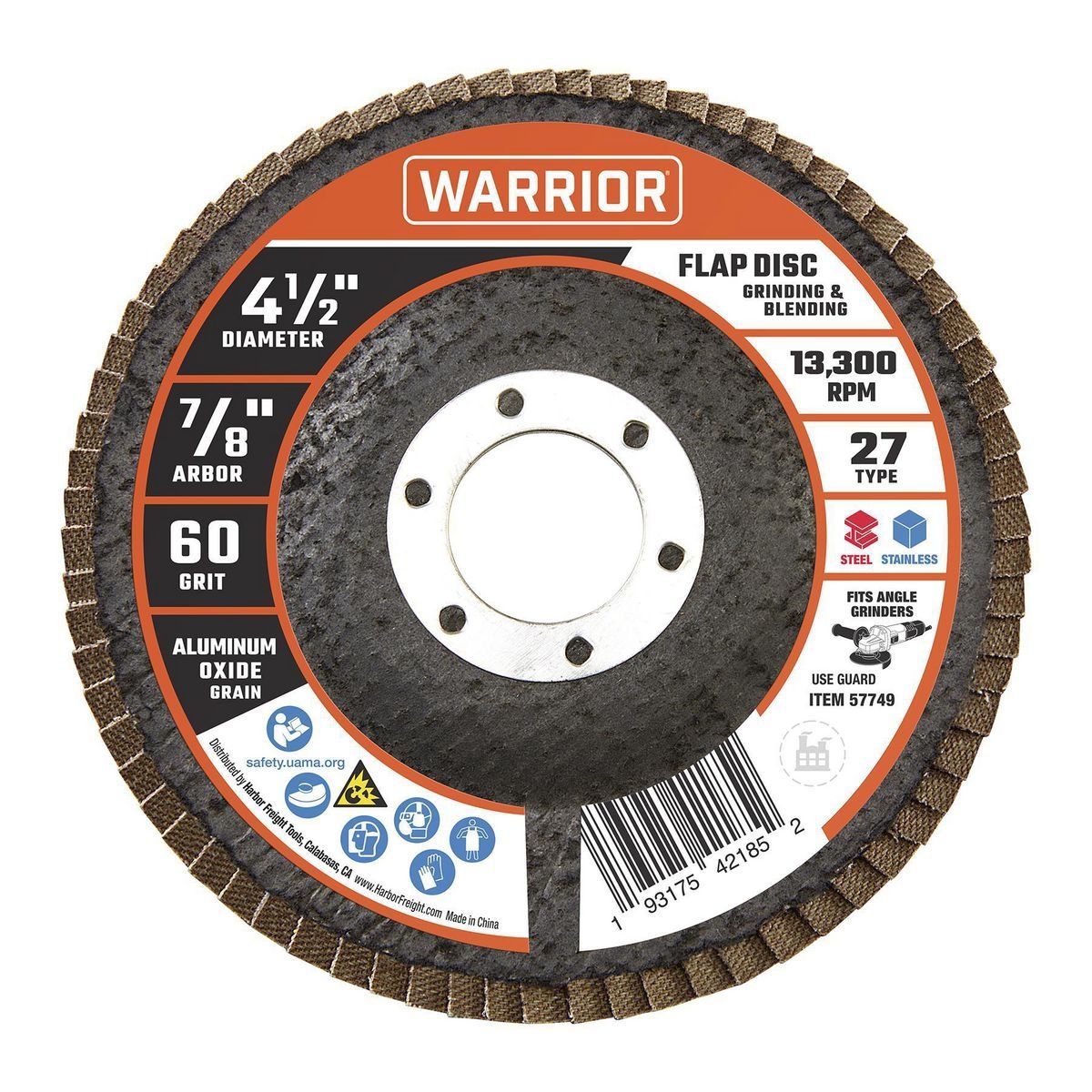 4-1/2 in. 60-Grit Type 27 Flap Disc K125