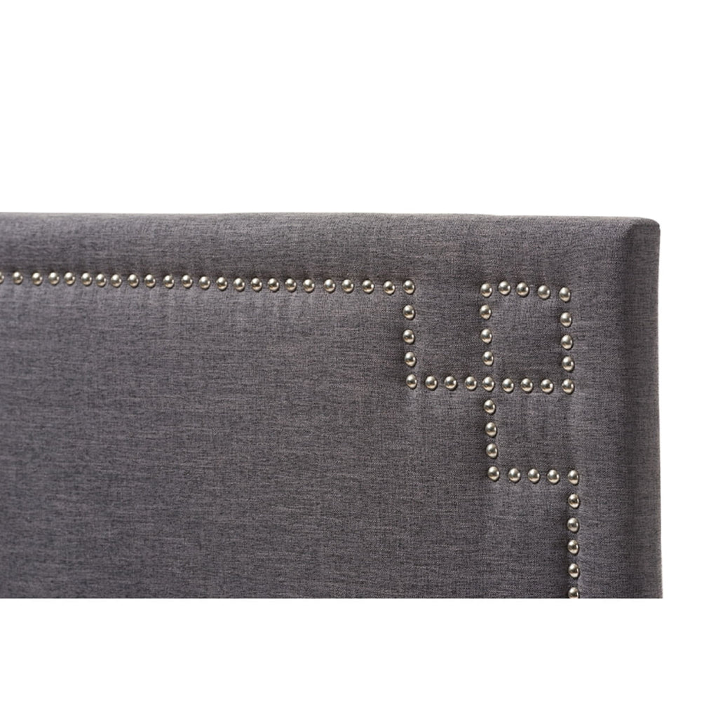 Dark Grey Fabric Upholstered Twin Size Headboard H632767