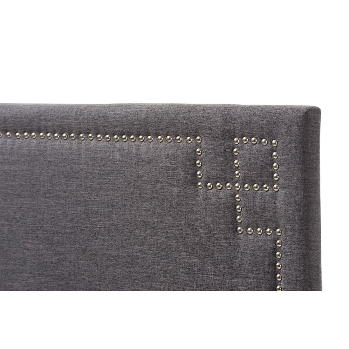 Dark Grey Fabric Upholstered Twin Size Headboard H632767