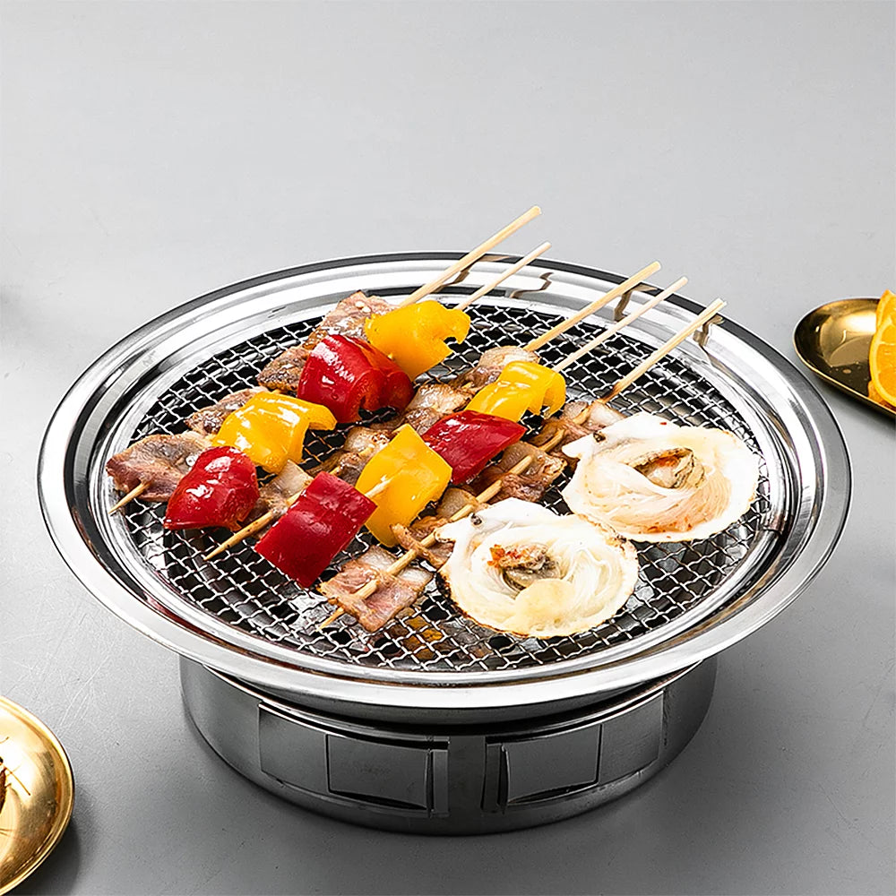 Charcoal Grill Non-stick Portable Stainless Steel BBQ Stove D652009