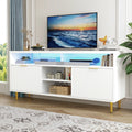 White Wood TV Stand for 55 60 65 inch TV B37891