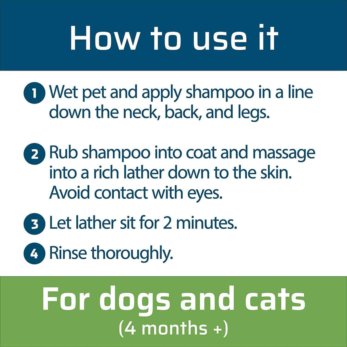 Flea and Tick Shampoo for Dogs Cats Z5993