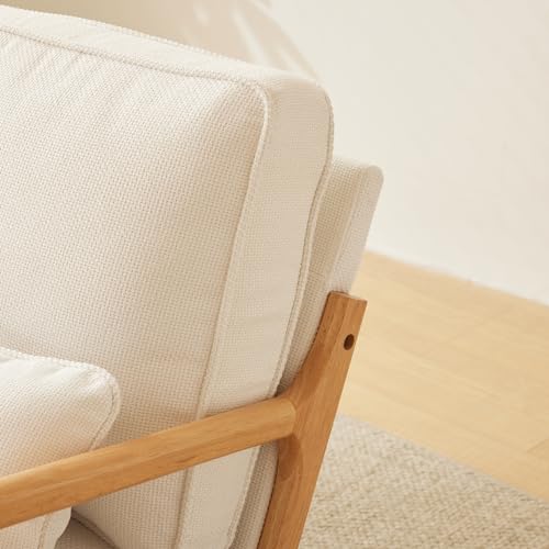Beige Upholstered Fabric Accent Chairs Set of 2 A98853