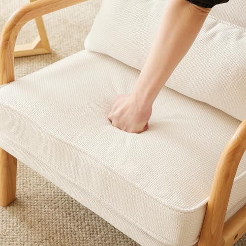 Beige Upholstered Fabric Accent Chairs Set of 2 A98853