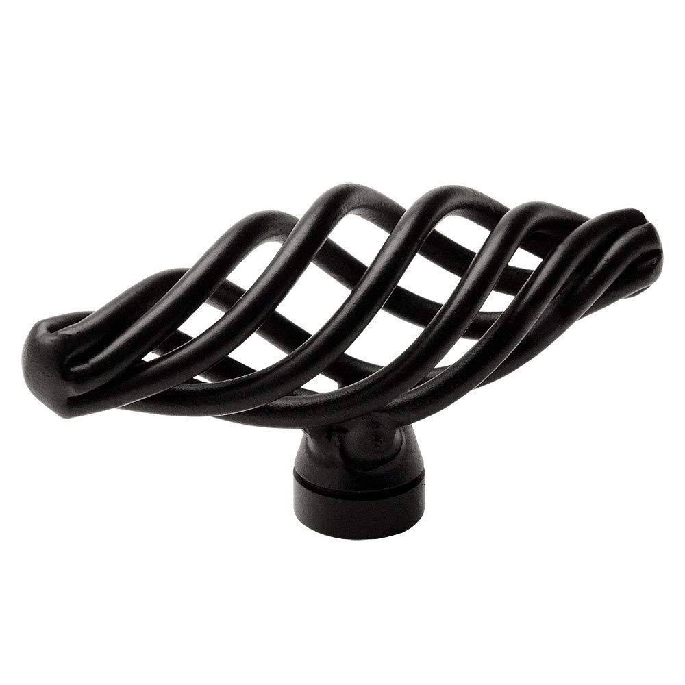 Flat Black Cabinet Hardware Knob 25 Pack O729