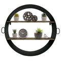Round Black Metal with 2 Shelves Z5121