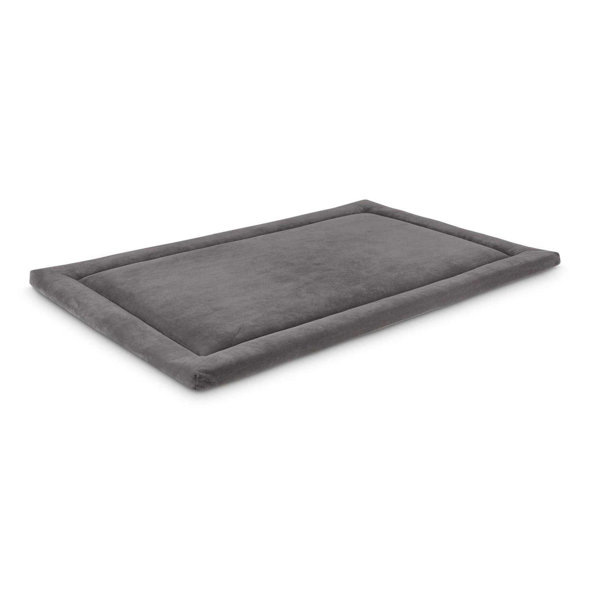 Dark Grey Velvet Dog Crate Mat and Pet Bed H9908