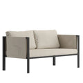 Light Gray Steel Patio Loveseat J14490