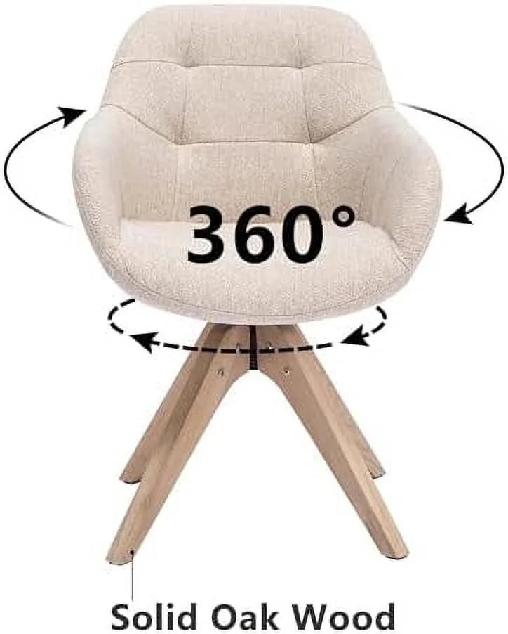 Mid Century Modern Fabric Accent Chair with Oak Wood Legs C6165