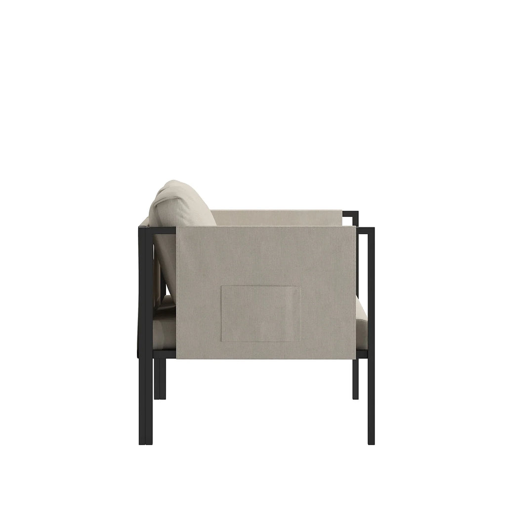 Light Gray Steel Patio Loveseat J14490
