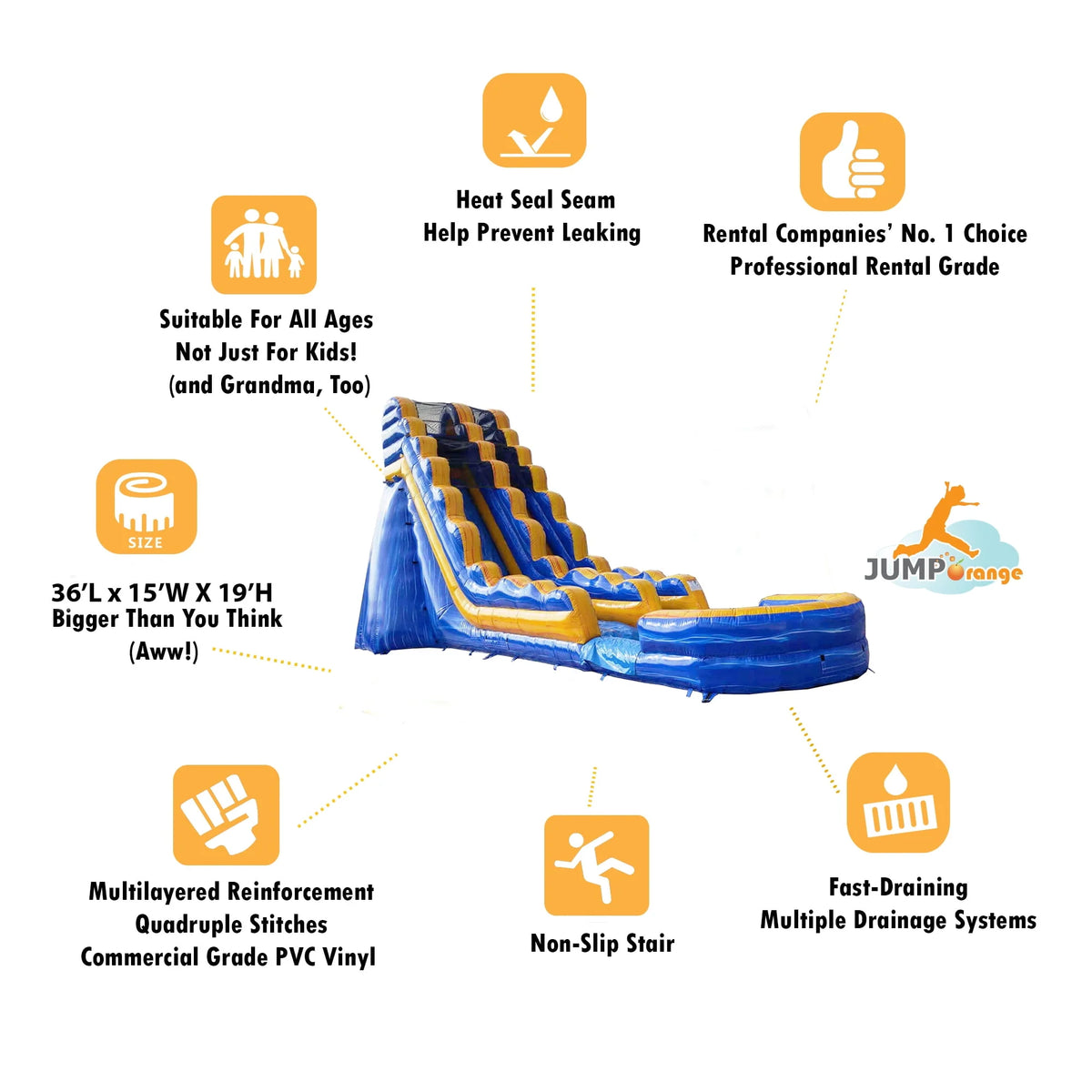Commercial Grade Inflatable Water Slide with Splash Pool G8873