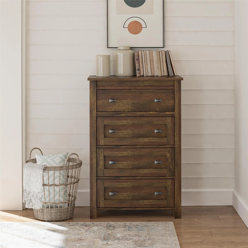 4 Drawer Weathered Oak Dresser N74712