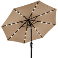 10ft Solar LED Lighted Patio Umbrella with Tilt Adjustment E5955