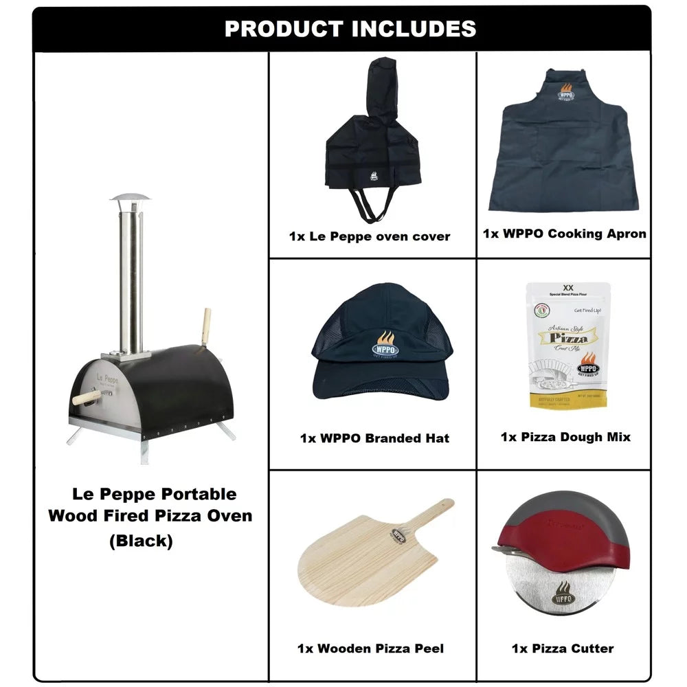 7-Piece Portable Wood Fired Pizza Oven Kit Y4205